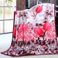 Single/doule ply printed flannel blanket wholesale